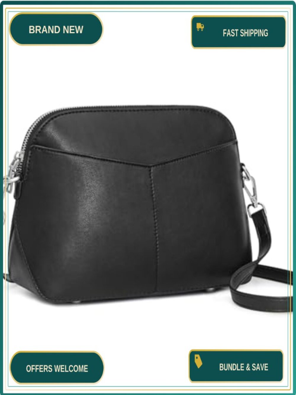 Small Crossbody Bag Vegan Leather Women's Travel Purse Adjustable Strap